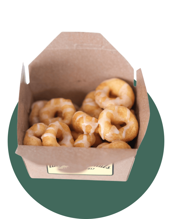 box of fresh lemon glazed donuts